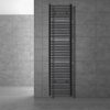Towel dryer radiator 400x1800 mm anthracite single row - with curved central connection