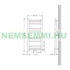 Törölközőszárító radiátor 400 x 800 mm antracit egyenes változat központi csatlakozással