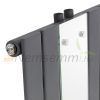 Mirror radiator 450x1200 mm anthracite color with special mirror inlay special design, stylish and unique appearance 