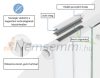 Tükrös radiátor 450x1200 mm fehér szín különleges tükör berakással fali csatlakozóval különleges formatervezés, stílusos és egyedi megjelenés