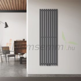   Modern design radiátor 480x1400 mm 887W antracit szín  bal oldali csatlakozás különleges hosszított és keskenyített, stílusos megjelenés
