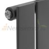 Modern design radiátor 480x1400mm fehér színben, különleges hosszított és keskenyített, stílusos meg
