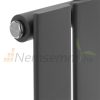 Modern design radiátor 480x1400mm fehér színben, különleges hosszított és keskenyített, stílusos meg
