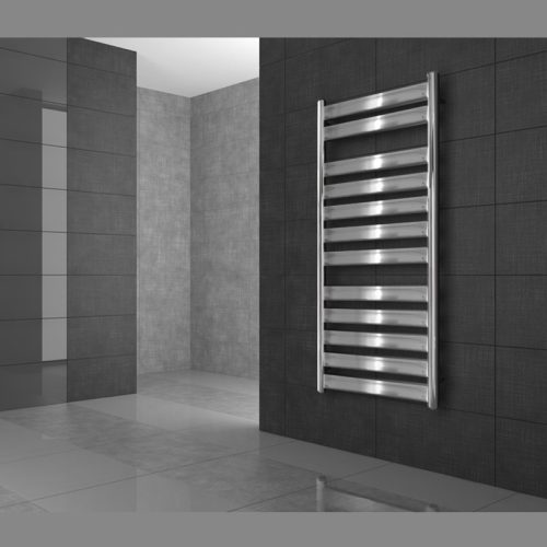 Modern radiator 500x950 mm in chrome color, special design, stylish appearance, 278W power