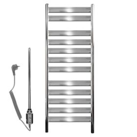   Modern radiátor 500x950 mm króm színben, különleges formatervezés, stílusos megjelenés 300W fűtőbetéttel