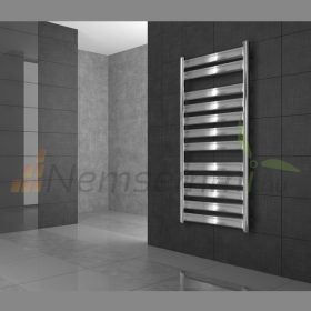   Modern radiátor 500x950 mm króm színben, különleges formatervezés, stílusos megjelenés 300W fűtőbetéttel