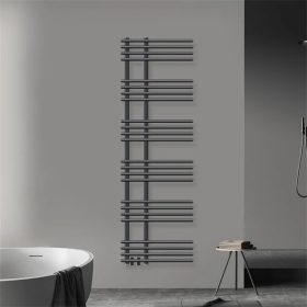   Törölközőszárító radiátor 500x1550 mm antracit fürdőszobai fűtőtest 1187W termosztát nélkül