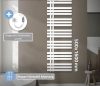 Towel radiator 500x1600 mm 1200W white straight-single row bathroom heater left connection