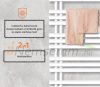 Törölközőszárító radiátor 500x1600 mm 588W fehér egyenes-egysorors fürdőszobai fűtőtest bal oldali bekötés