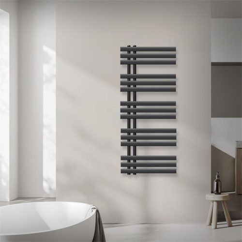 Modern design radiátor 500x1200mm antracit szín 404W különleges formatervezés stílusos megjelenés