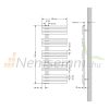 Modern design radiátor 500x1200mm antracit szín 404W különleges formatervezés stílusos megjelenés