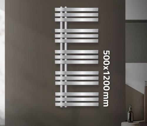 Modern design radiátor 500x1200mm króm szín 329W különleges formatervezés stílusos megjelenés