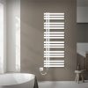 Modern thermostatic radiator 500x1400mm in white color, special design, stylish appearance with 1200W heat regulator