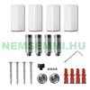 Modern thermostatic radiator 500x1400mm in white color, special design, stylish appearance with 1200W heat regulator