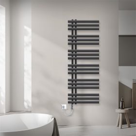   Modern radiátor 500x1400 mm antracit szín 1200W kiegészítő fűtőbetéttel, különleges formatervezés, stílusos megjelenés 