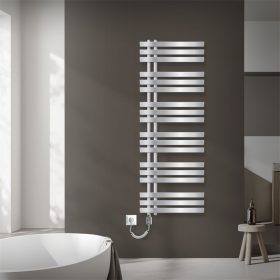   Modern radiátor 500x1400 mm króm szín 1200W teljesítményű kiegészítő fűtőbetéttel, különleges formatervezés, stílusos megjelenés 