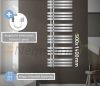 Modern radiator 500x1400 mm chrome color with 1200W power additional heating pad, special design, stylish appearance 