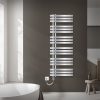 Modern radiator 500x1400 mm chrome color with 900W additional heating pad, special design, stylish appearance 