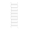 Towel dryer radiator 500x1800 mm white single row - with curved edge connection