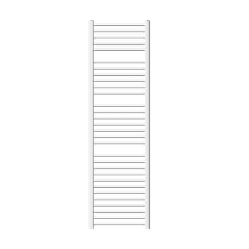 Towel dryer radiator 500x1800 mm white single row - with curved edge connection