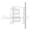 Modern designer radiator 500x1000 mm white 307W single row - straight bathroom heater