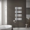 Modern designer radiator 500x1000 mm chrome 600W single row - straight bathroom heater