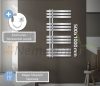 Modern designer radiator 500x1000 mm chrome 600W single row - straight bathroom heater
