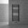 Towel radiator 500x1200 mm anthracite single row - curved version with central connection and wall connection