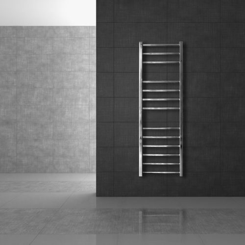 Modern design radiátor törölközőtartó Króm 500 x 1400 mm egyenes külső csatlakozással 