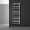 Towel radiator 500x1500 mm chrome single row - with curved edge connection