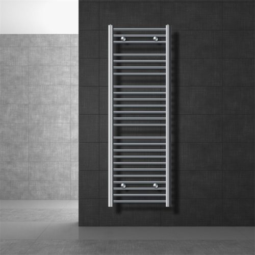 Towel radiator 500x1500 mm chrome single row - with curved edge connection