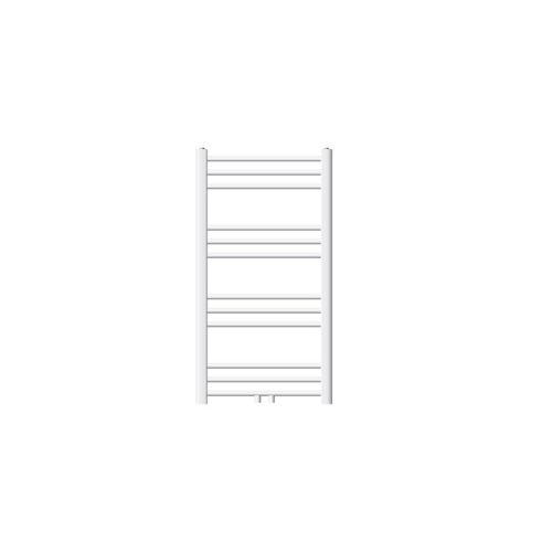 Towel dryer radiator 500x800 mm 378W white single row - curved, with central connection
