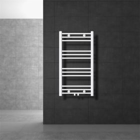   Fürdőszoba radiátor 500x800 mm 378W fehér egysoros - egyenes, központi csatlakozással