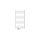 Towel dryer radiator 500x800 mm 378W single row white - curved central connection with floor connection