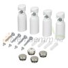 Towel dryer radiator 500x800 mm 378W single row white - curved central connection with universal connection