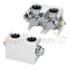 Towel dryer radiator 500x800 mm 378W single row white - curved central connection with universal connection