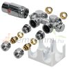 Towel dryer radiator 500x800 mm 378W single row white - curved central connection with universal connection