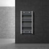 Bathroom radiator 500x800 mm 378W chrome single row - straight edge connection 