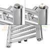 Bathroom radiator 500x800 mm 250W chrome single row - straight central connection with floor connection