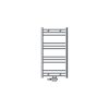 Bathroom radiator 500x800 mm 250W chrome single-row - straight central connection with universal connection