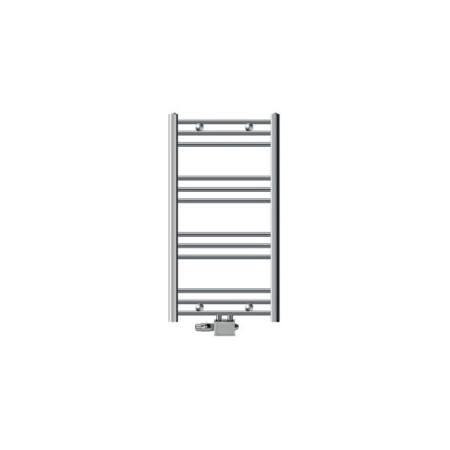 Bathroom radiator 500x800 mm 250W chrome single-row - straight central connection with universal connection