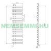 Modern radiator 600x1600mm in anthracite color, special design, stylish appearance, 630W power