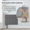 Modern design radiator 600 x 1030 mm anthracite with left connection without valve stem - only the radiator body