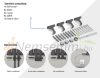 Modern design radiator 600 x 1030 mm anthracite with left connection without valve stem - only the radiator body