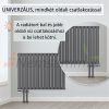 Modern design radiátor 600x1020 mm antracit dupla soros jobb és bal oldali csatlakozású padló bekötésű szelepcsappal
