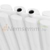 Modern design radiátor 600x1030 mm fehér dupla soros jobb és bal oldali bekötéssel padló csatlakozású szelepcsappal króm termosztáttal