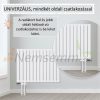 Modern design radiátor 600x1030 mm fehér dupla soros jobb és bal oldali csatlakozással univerzális szelepcsappal króm termosztáttal
