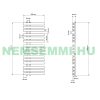 Modern designer radiator with heating insert 1200W white 600x1200 mm