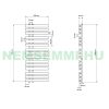 Modern designer radiator 600x1200 mm 464W chrome towel radiator