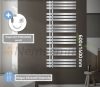 Modern designer radiator 600x1400 mm chrome 1200W towel dryer radiator